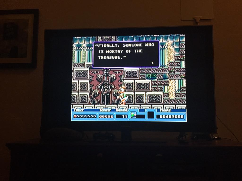 TheFilster's tweet photo. Beat one of my all time favorite games as a kid. Love me some Quackshot! #oldschoolgaming #sega #happysaturday http://t.co/3iUSaUs7VY