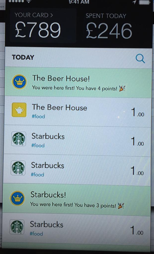 t_blom's tweet photo. Points for discovering new merchants @jonas @getmondo #mondohackathon http://t.co/6SZ2JGdZ2L