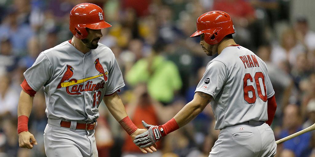 Cardinals's tweet photo. The #STLCards can clinch a postseason spot today with a win OR a loss by Giants. #STLGameNotes http://t.co/5UyUaktRZH http://t.co/ZJy2cUbipX