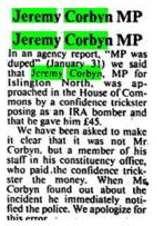 jackseale's tweet photo. Just in case you believed today's pisspoor Corbyn smear in The Sun: The Times ran, then corrected same story in 1987 http://t.co/bOwbRH8fn8