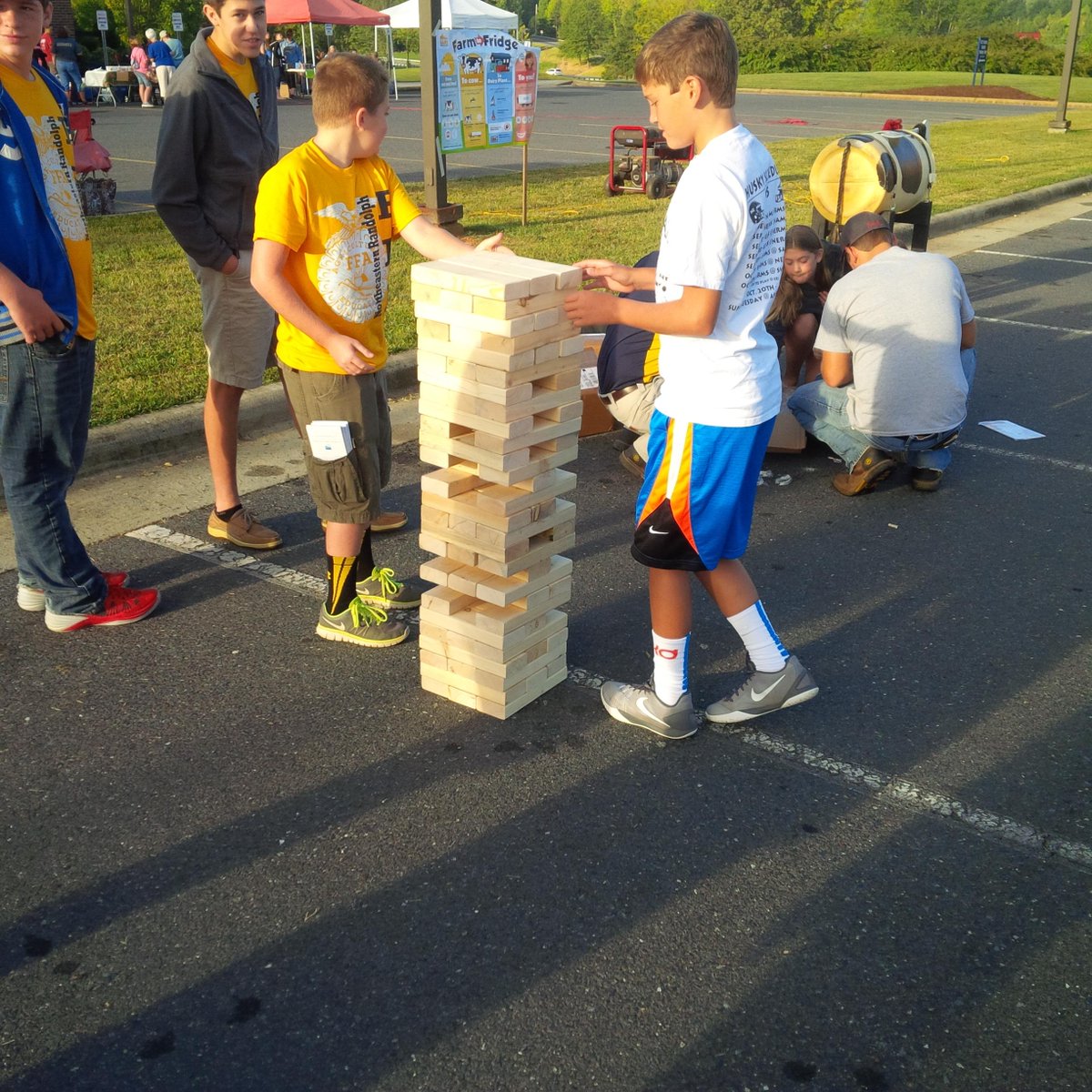 ncross_cte_nc's tweet photo. Giant Jenga!!! #ctefest #timber @SkillsUSA http://t.co/qyC6IwWtgo