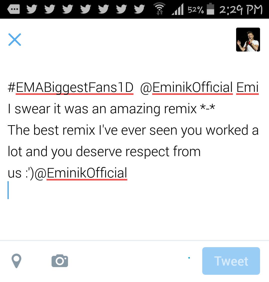 justin_please11's tweet photo. @EminikOfficial  #CloudsRemixVideo
The best🙈👏👏
You worked hard just cried me :")
It's amazing http://t.co/83UXi4AKQE