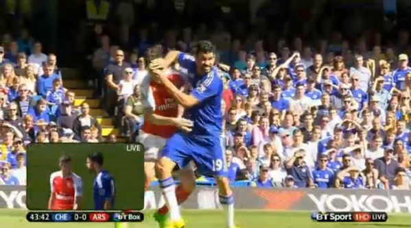 cyclingontnt's tweet photo. Howard Webb: "Costa is a lucky boy. Three incidents he could've been red carded." http://t.co/Ot9xS0b5cx