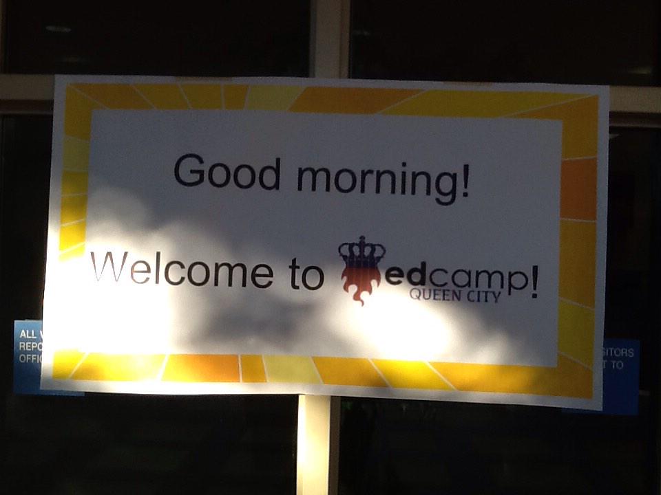 MsAWCooper's tweet photo. At #@EdCampQC with Ballantyne teachers and loving it! http://t.co/8w5giScV2J