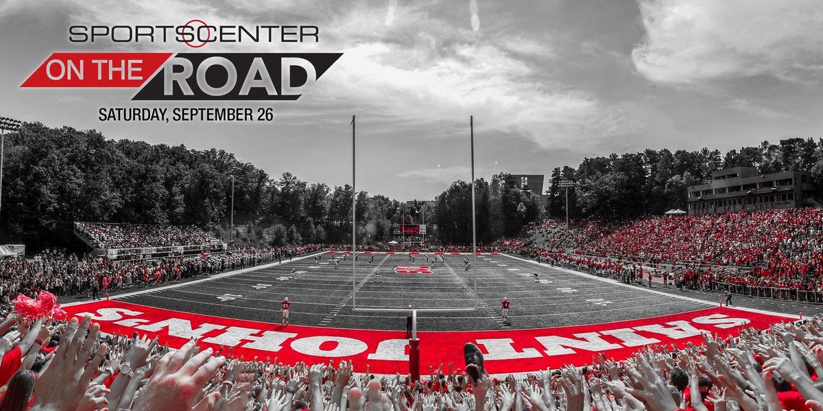 SJUJohnnies's tweet photo. ESPN's SportsCenter on the Road to Broadcast Live from SJU Sept. 26:
http://t.co/CD563JeR3H @SJUFootball #d3fb http://t.co/43tLBbVCH6