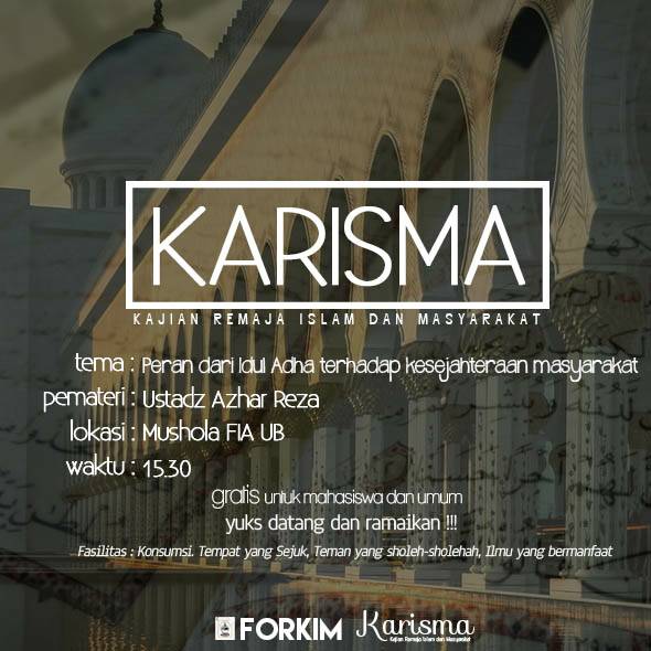 Rohisfia On Twitter Join Us At Karisma Kajian Remaja Islam Amp Masyarakat To Know More About The Benefits Of Idul Adha To Our Prosperity Http T Co Canqqbx81u Twitter