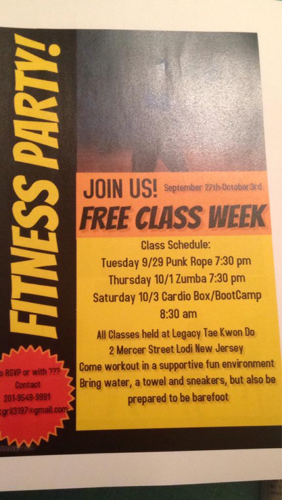 SuciaLoKita's tweet photo. #freefitness #legacytkd #lodinj #passaicnj #garfieldnj #wallingtonnj http://t.co/hmFoRdsgqv