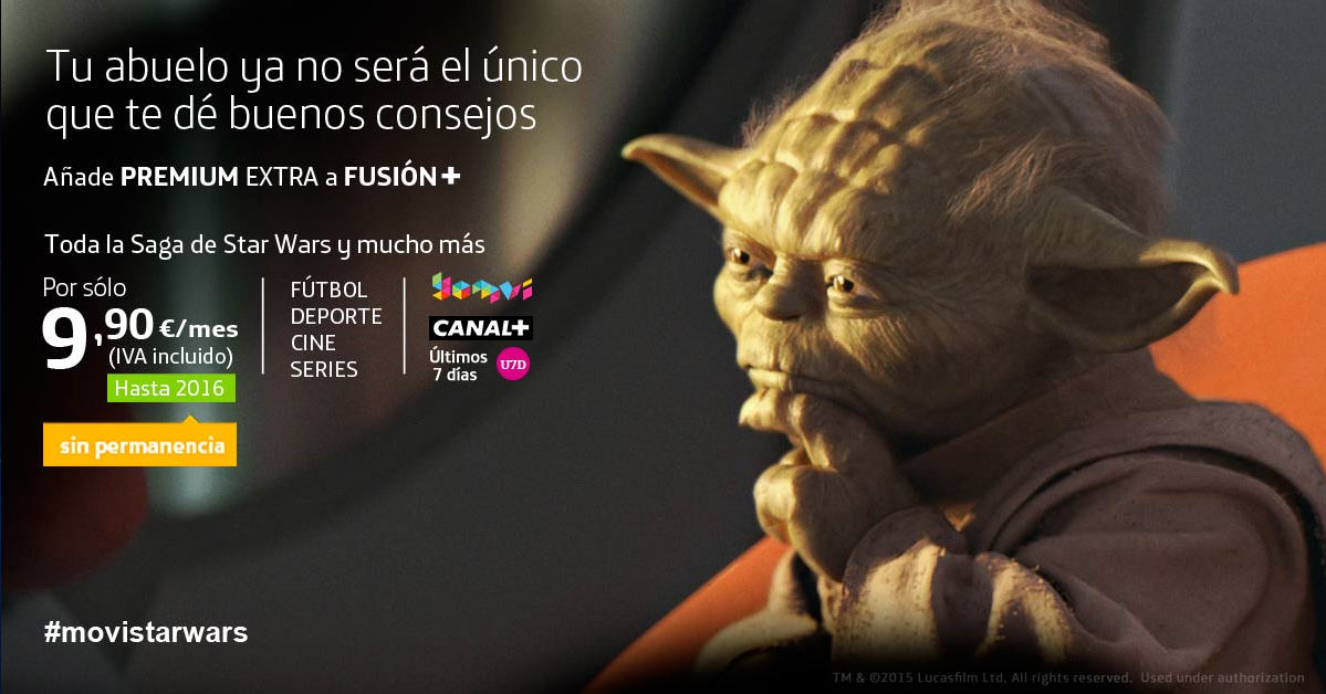 [JEDIS] 🎇Maratón #movistarwars este finde🎇 ¡Qué la fuerza (y el sofá) te acompañen! 👉
bit.ly/1KVyJsS DIAL 35