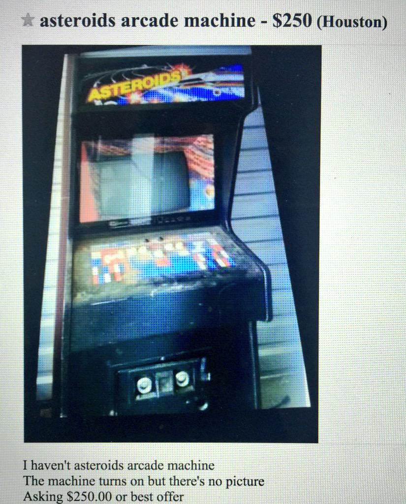 90minutetape's tweet photo. Asteroids pickup from CriagList in progress. #arcadegoals http://t.co/V2HczXSpe9