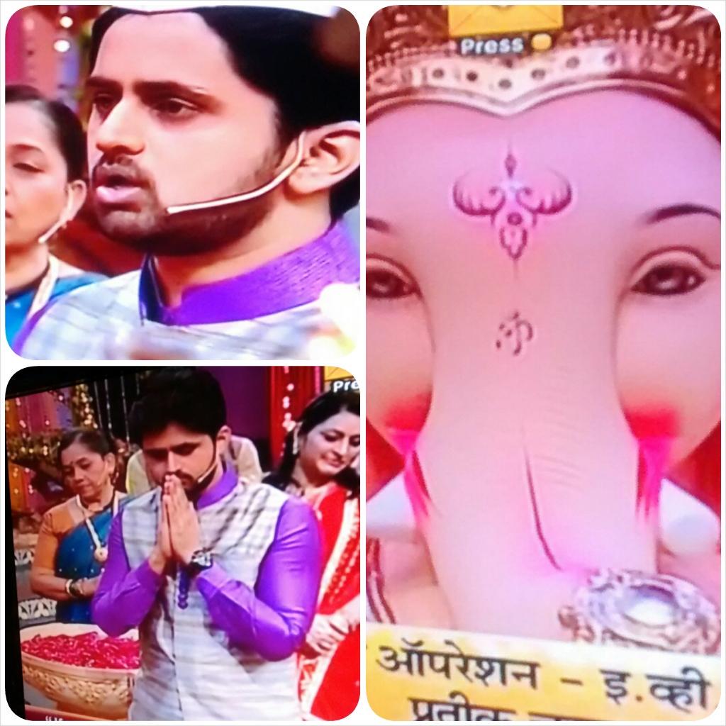 VLoveUSK's tweet photo. #HSMTeam #Shree #Zeemarathi #JalloshGanacharyacha
Shree performing aarti http://t.co/B9fwHPb5on