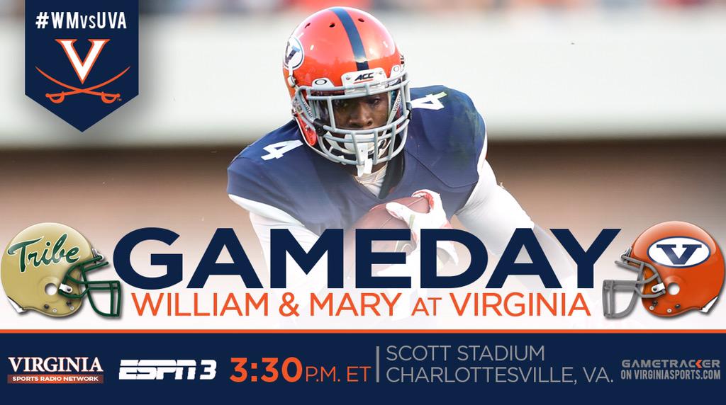 It's GAMEDAY!!! We will see you out at Scott Stadium for #WMvsUVA #GoHoos
