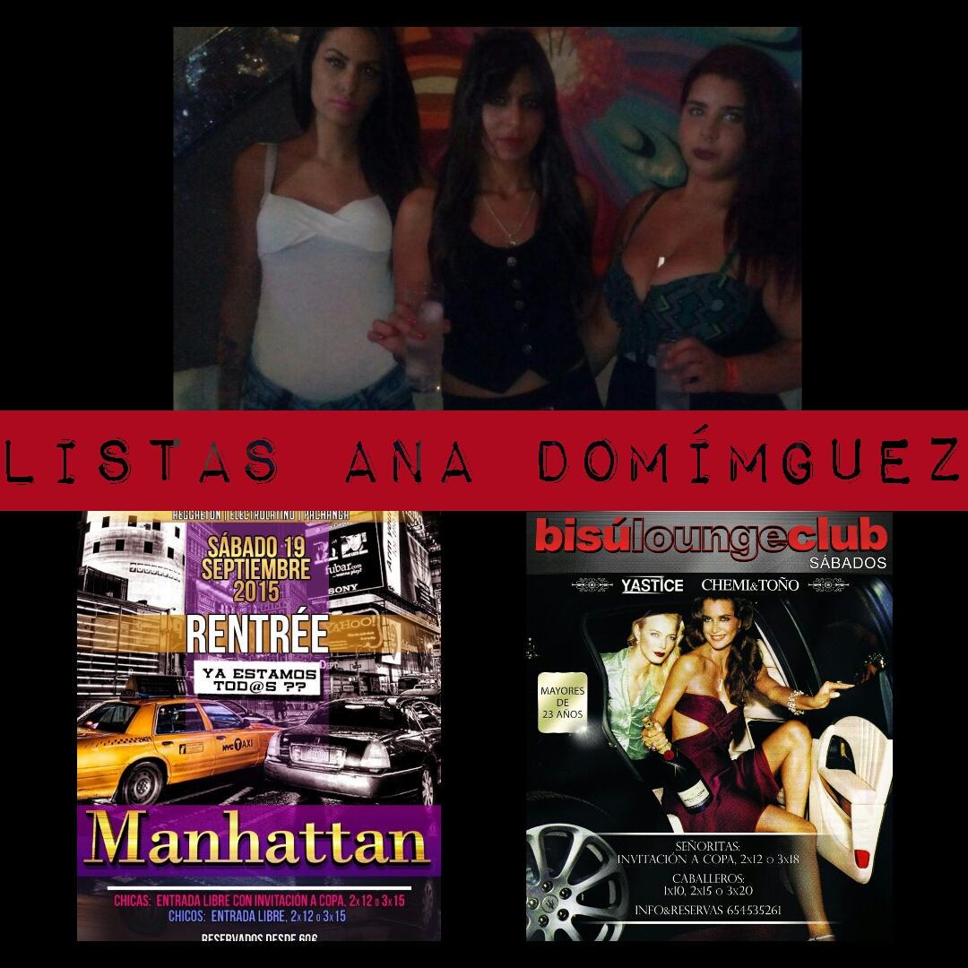DomiRRPP's tweet photo. 📝Listas ANA DOMÍNGUEZ📝
Listas, Pases y Reservados
+info 661 040 585 📞
#ManhattanMadrid#BisúLoungeClub#Party#Sábado#19 http://t.co/5KiV1dBEB4