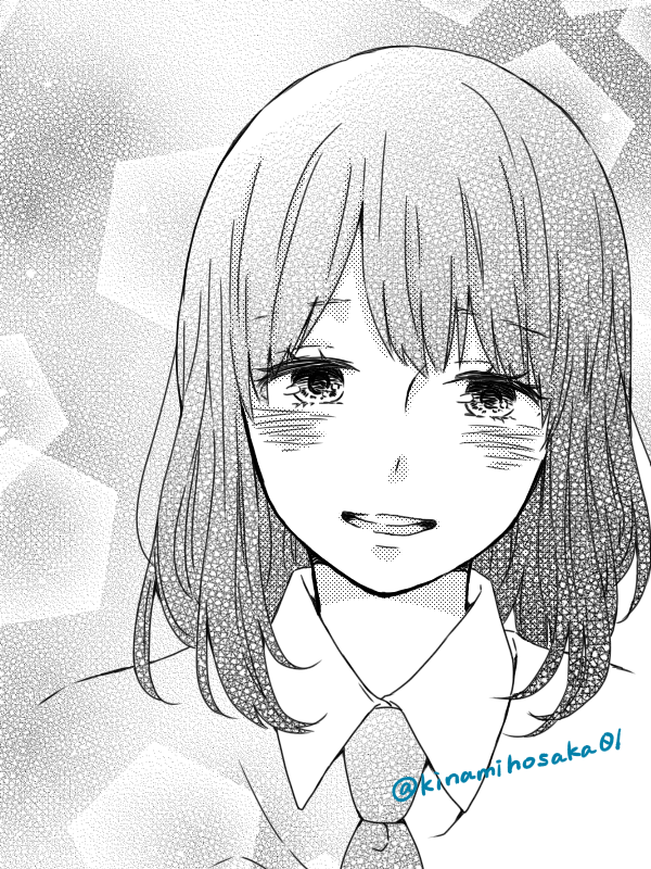 漫画絵の練習です～!メディバンペイント、フリーソフトなのに色々できてすごいなぁ(+_+) 