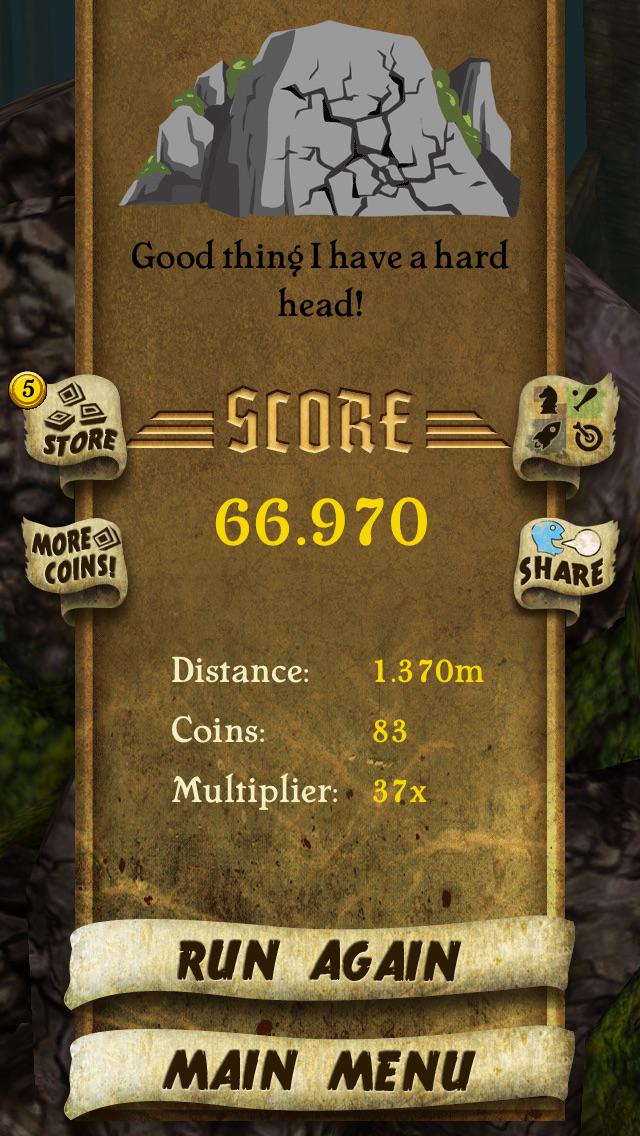 gio_antonelli's tweet photo. I got 66.970 points while escaping from demon monkeys. Beat that! http://t.co/EggzWBryhG #TempleRunj http://t.co/CgfljSeLhi