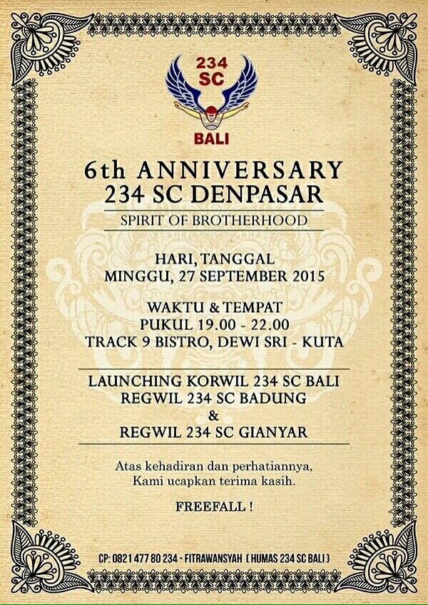 Kami sekiranya berharap saudara" diluar daerah bali agar dapat menghadiri acara berbahagia kami.  #FREEFALL