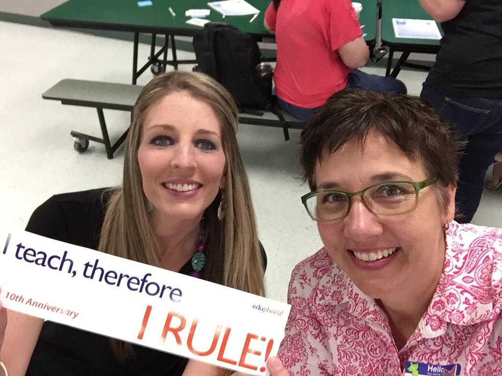 teachinghornets's tweet photo. @HooverElemAzle @MrsConditt having fun at EDCAMP #EdCampPCTX15 http://t.co/72TaNqTULN