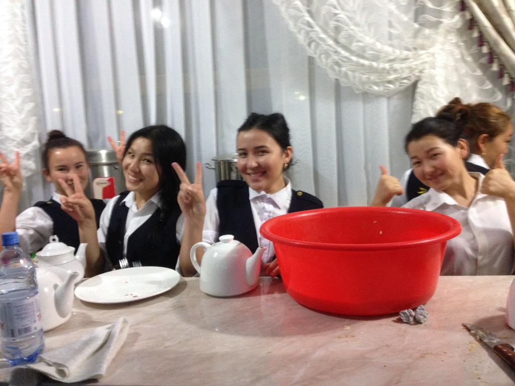 trib8ets's tweet photo. The #tribets performing #Kazakhstan #shymkent #wedding after show with the events staff #wonderfulpeople http://t.co/NrQ0Y83XSa