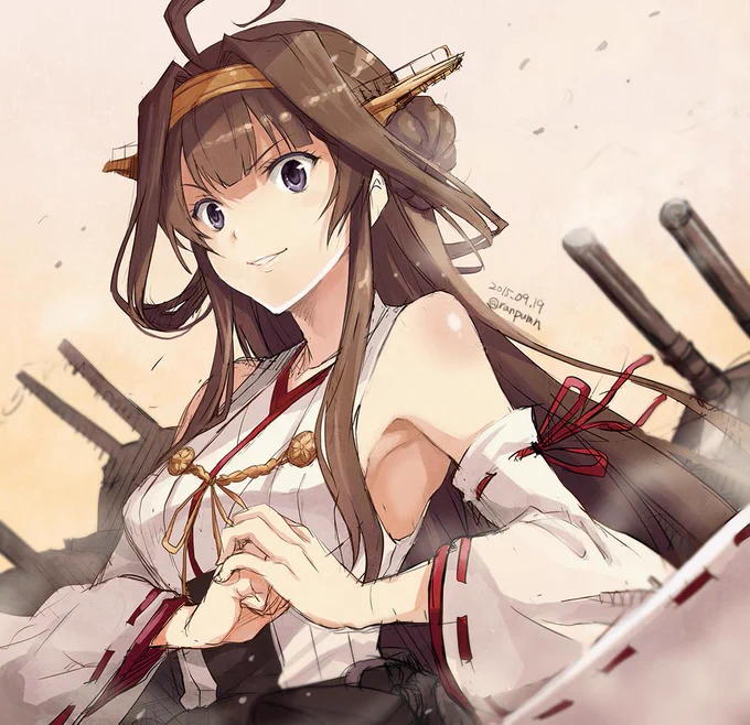 #艦これ版深夜の真剣お絵描き60分一本勝負
#艦これ版真剣お絵描き60分一本勝負_20150919
 金剛 