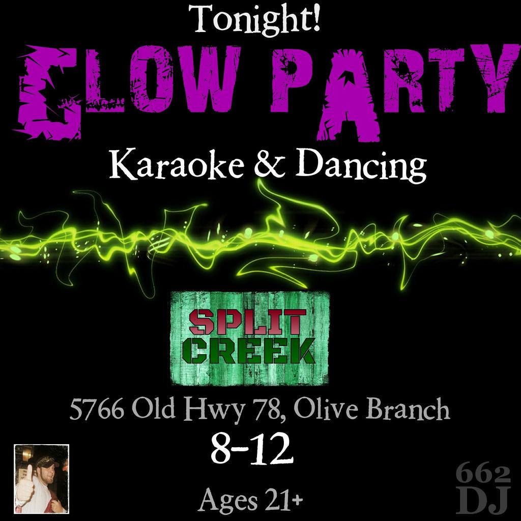 662DJ's tweet photo. GLOW PARTY TONIGHT! #662DJ #djlife #nightlife #Mississippi #karaoke #dancing #glowparty #glow http://t.co/N3qAaqw04A