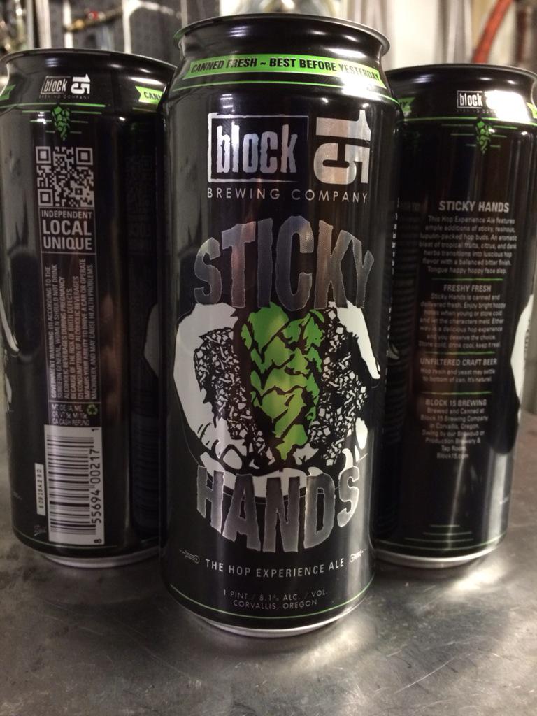 StickyHands_IPA's tweet photo. You staring at my cans? Come and get them October 3rd. #stickycans #corvallis #block15 http://t.co/vm9oPFAZyf