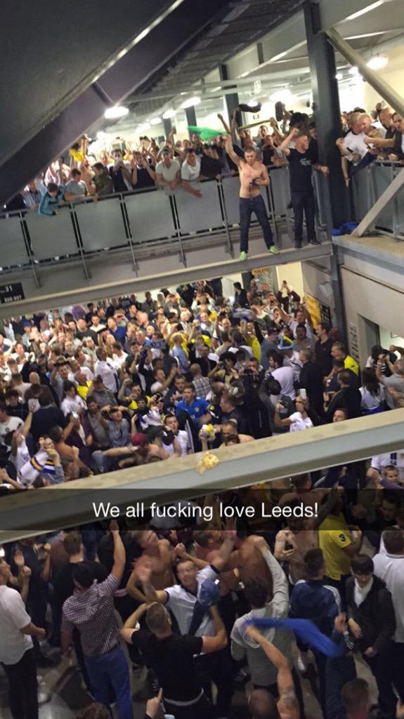 Today at half time, unbelievable scenes