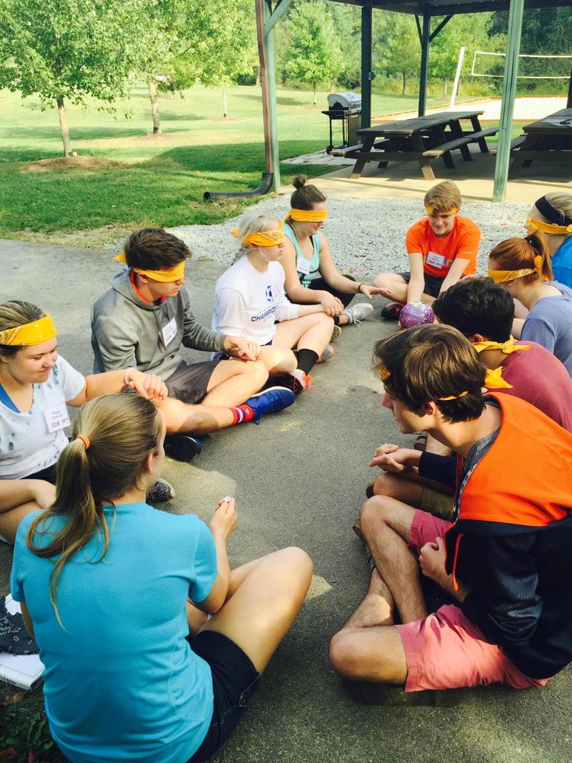 UofLfreshLEAD's tweet photo. LEADers breaking the ice with some fun and exciting games! #leadtffretreat2015 #LEAD http://t.co/f0OHnKcBrb
