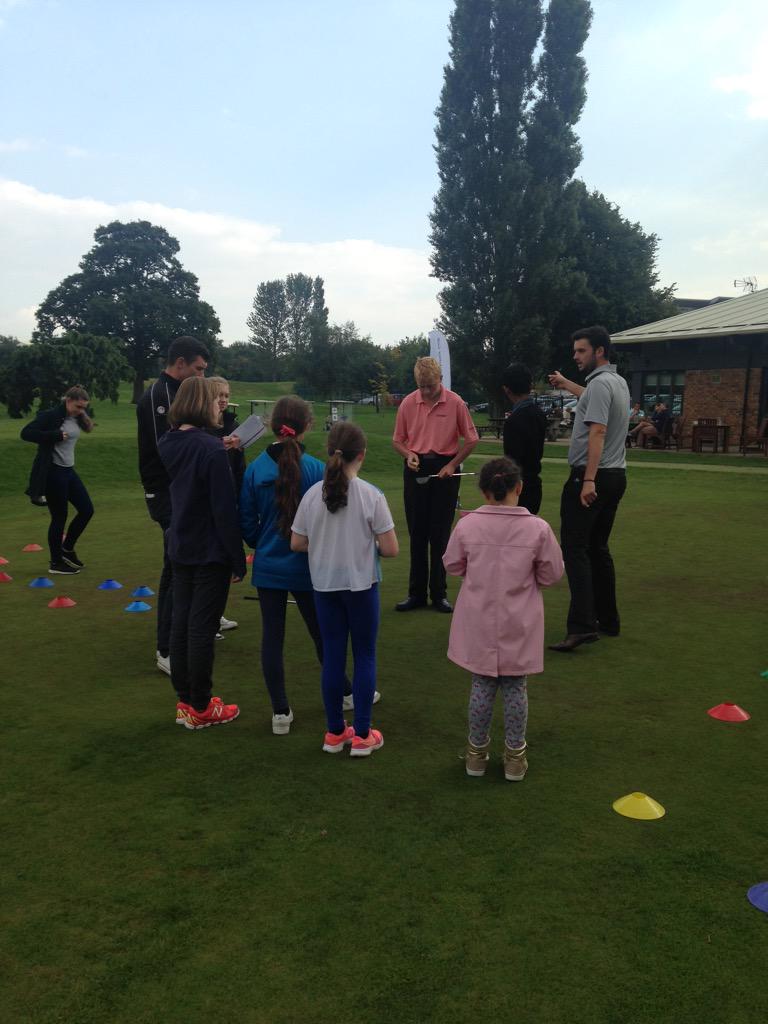 EGWomensGolf's tweet photo. Piloting the @EGPYouthPanel national skills ideas on a girls group @AaronHatchford @HatchfordBGC http://t.co/fg9H4kUQaU