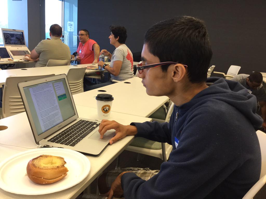 sd_architect's tweet image. At @hacksterio #hardwareweekend w my 14 yr old son. I suggested he make a clock to take to school. #IStandWithAhmed