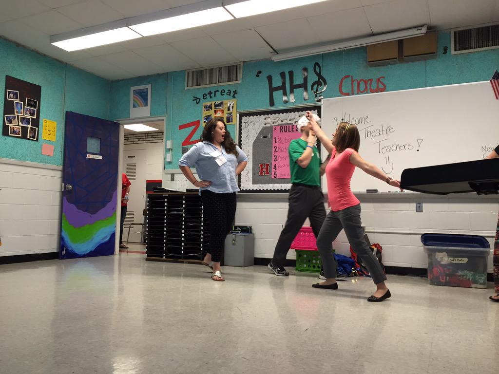 RigsbyNC's tweet photo. Commedia Workshop at #nctae http://t.co/E03XDZHXzg