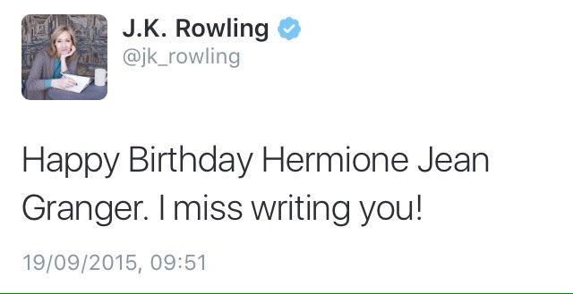 We miss reading it
#HappyBirthdayHermioneGranger
