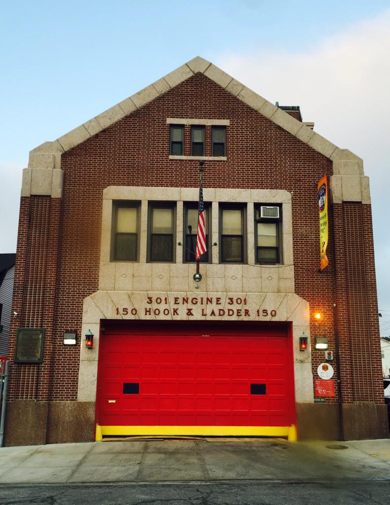 FDNY's tweet photo. #HappeningNow: it's nearly 11 &amp; #Engine301 &amp; #Ladder150 are just about ready to host today's #FDNY150 Block Party http://t.co/sJCCUobZOv