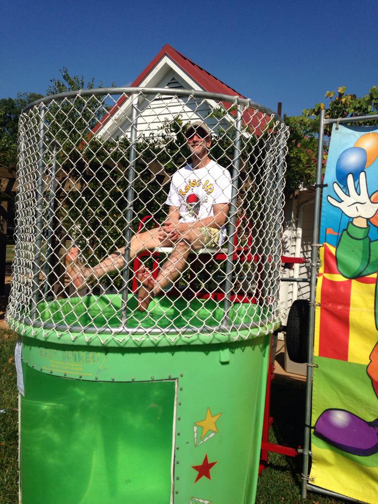 Dunk a teacher at Growing Hope festival in Vienna! #vienna #growinghope