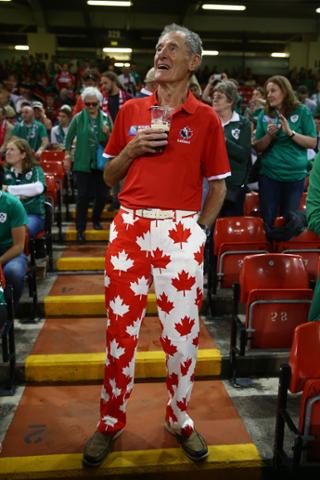 rugbyworldcup's tweet photo. Away from rugby matters... these are definitely our favourite trousers of the day #CAN #RWC2015 #stronglook 🍁 http://t.co/ha3tWFTeUs