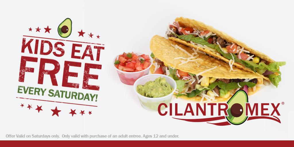 Cilantromex's tweet photo. Did you know kids eat Free every Saturday at CilantroMex?! #KidsEatFree #CilantroMex http://t.co/KnELzKeeVO