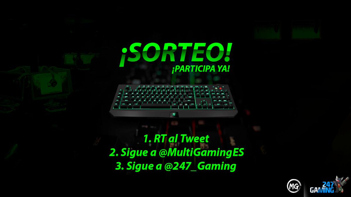 multigeekx's tweet image. ¡SORTEO de un Teclado Razer Blackwidow Ultimate! Para participar: Haz #RT, Sigue a @MultiGamingES y a @247_Gaming
