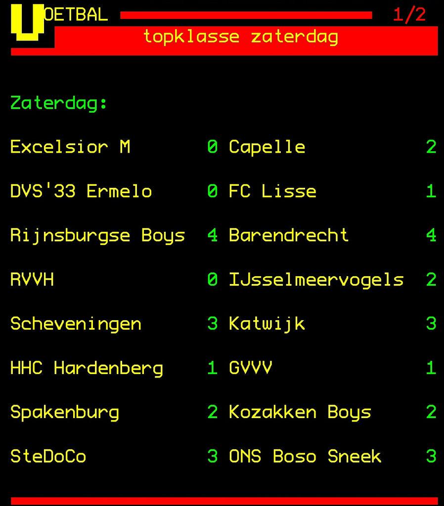 VVIJV's tweet photo. De uitslagen en de stand van zaken in de Topklasse zaterdag na speelronde 5: http://t.co/FJKrywzETZ