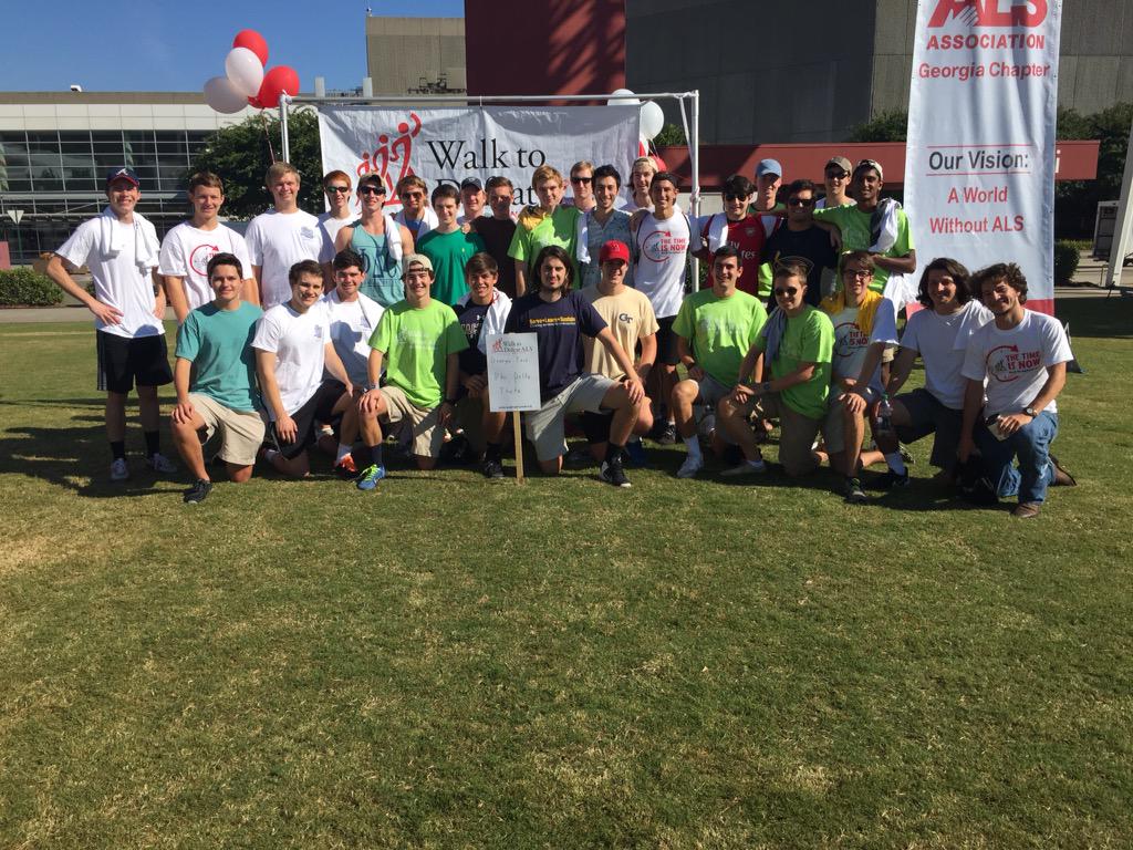 GTPhiDeltaTheta's tweet photo. Our guys came out strong today to support the @alsassociation in the #WalkToDefeatALS #ProudToBeAPhi http://t.co/OiRhGzCHLY