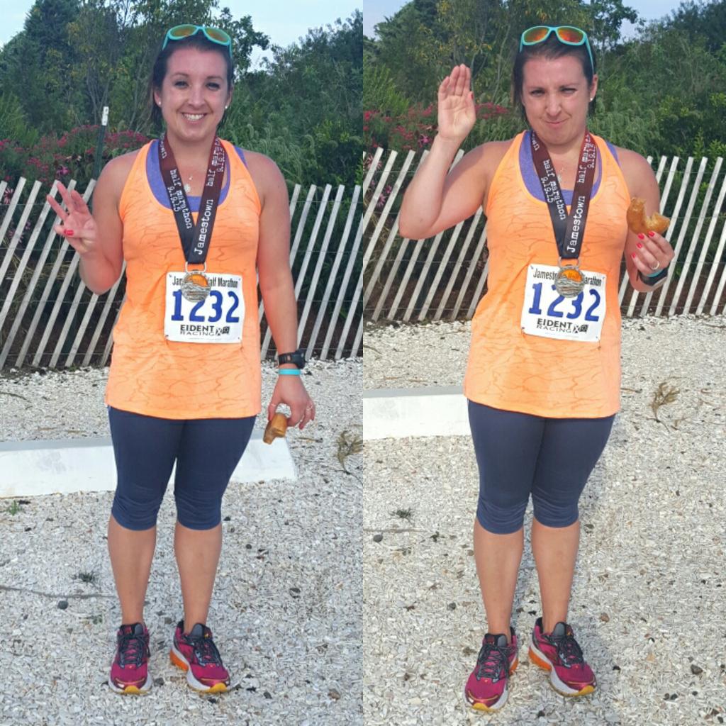 Island_Life8's tweet photo. Half Marathon #3 of 2015 in the books! Not my best time, but a great race! #jamestownhalf @eidentracing #halfmarathon http://t.co/EnYZNiZama