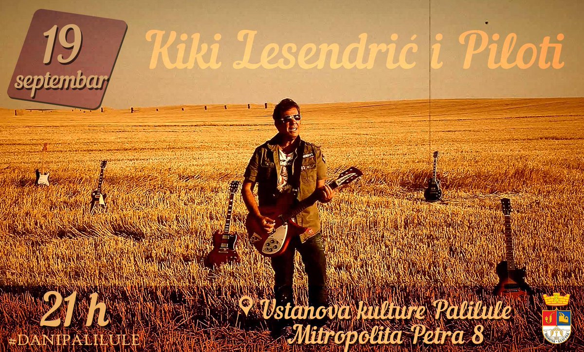 palilulko's tweet photo. U 21 čas besplatan koncert Kikija Lesendrića i grupe "Piloti" #danipalilule #Palilula http://t.co/njir6ANLyW
