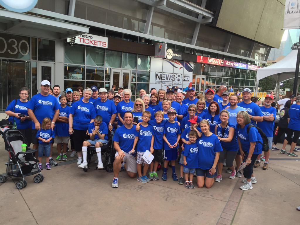 AdamBDooley's tweet photo. Hard to get a picture of everyone, but we had over 60 walkers today for Dallas @StJude walk! #ilovemychurch http://t.co/LfEEOZvWBB