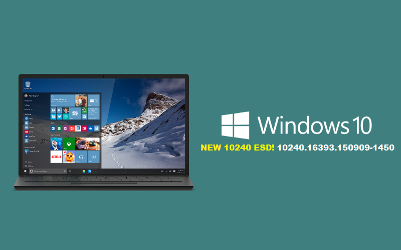 Lyraull's tweet photo. NEW 10240 ESD! 10240.16393.150909-1450 - The new ESD integrates with KB3081452 and KB3081455: http://t.co/U9dUw7vcyz http://t.co/vaAI1v3E4F