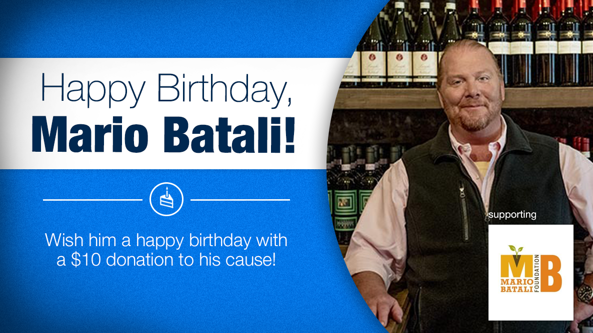 Happy Birthday Wish him a happy birthday with a $10 donation to his cause!  