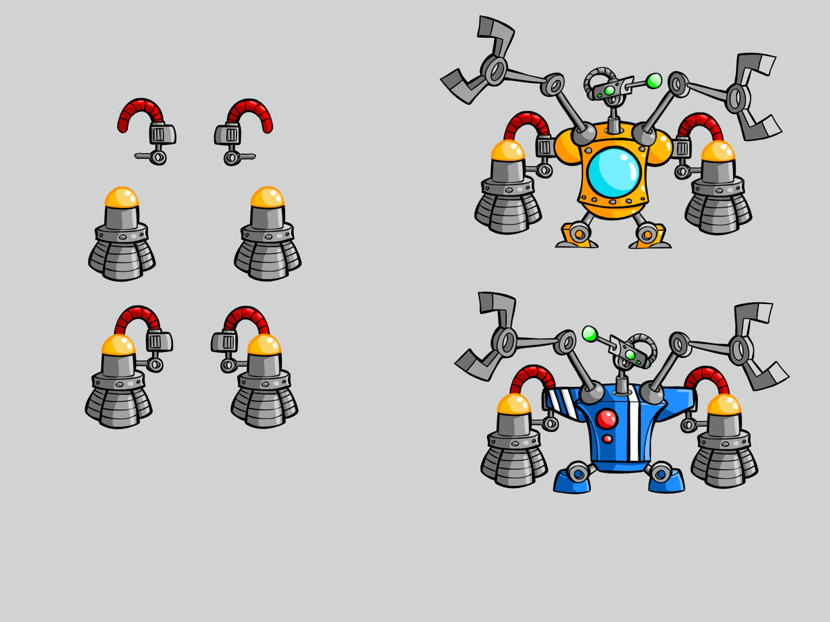 sunderkat's tweet photo. Boost motors design for "Figth for the Robots" game by @jumptoplay Studio #indiedev #indiegamedev #gamedev #art http://t.co/Ty3kbX7uas