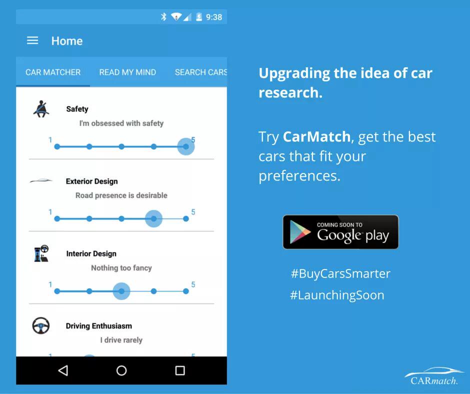carmatchapp's tweet photo. Lot of hard work behind designing this guy. #CarMatch #FirstLook. Let us know what you think! #BuyCarsSmarter #Cars http://t.co/Mya9evx4d3