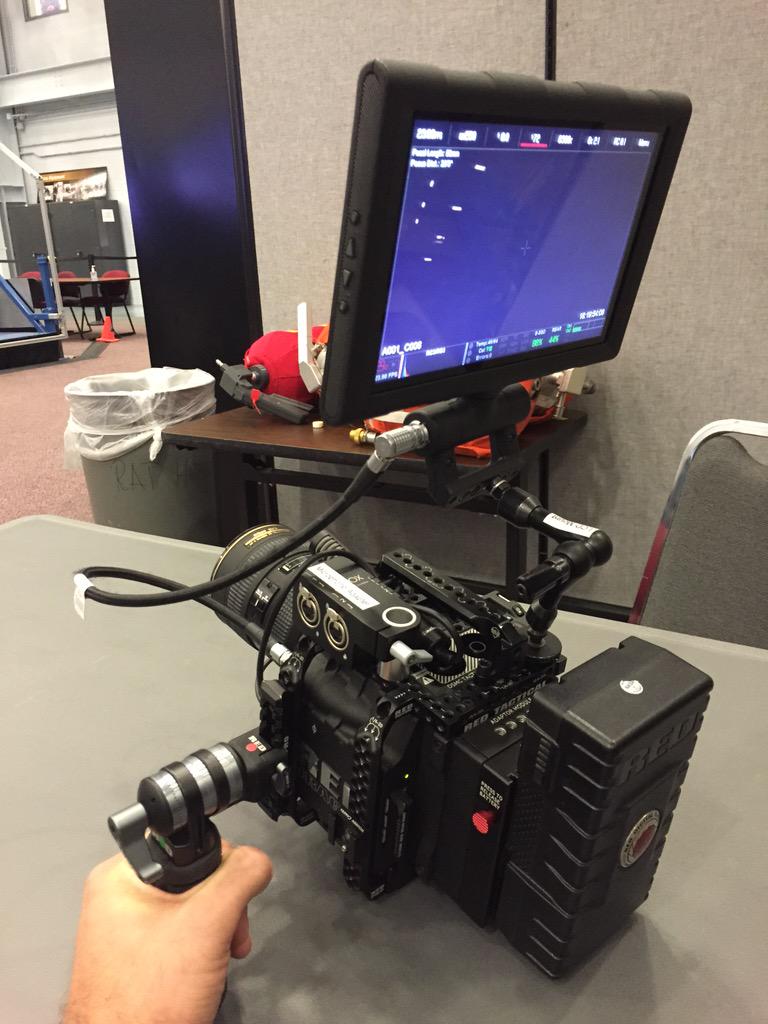 Thom_astro's tweet photo. As part of training, I get to play with this baby: @EPIC5K. Will try and shoot nice high-res videos on/from ISS! http://t.co/zwVDUxsEFB