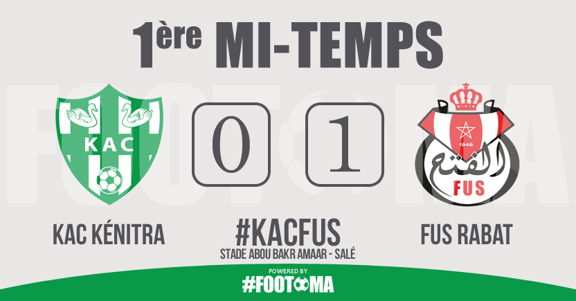FOOTOMA's tweet photo. C'est la pause à Salé sur ce score en faveur du FUS ! #KACFUS #CoupeDuTrône http://t.co/aKDsUunBut