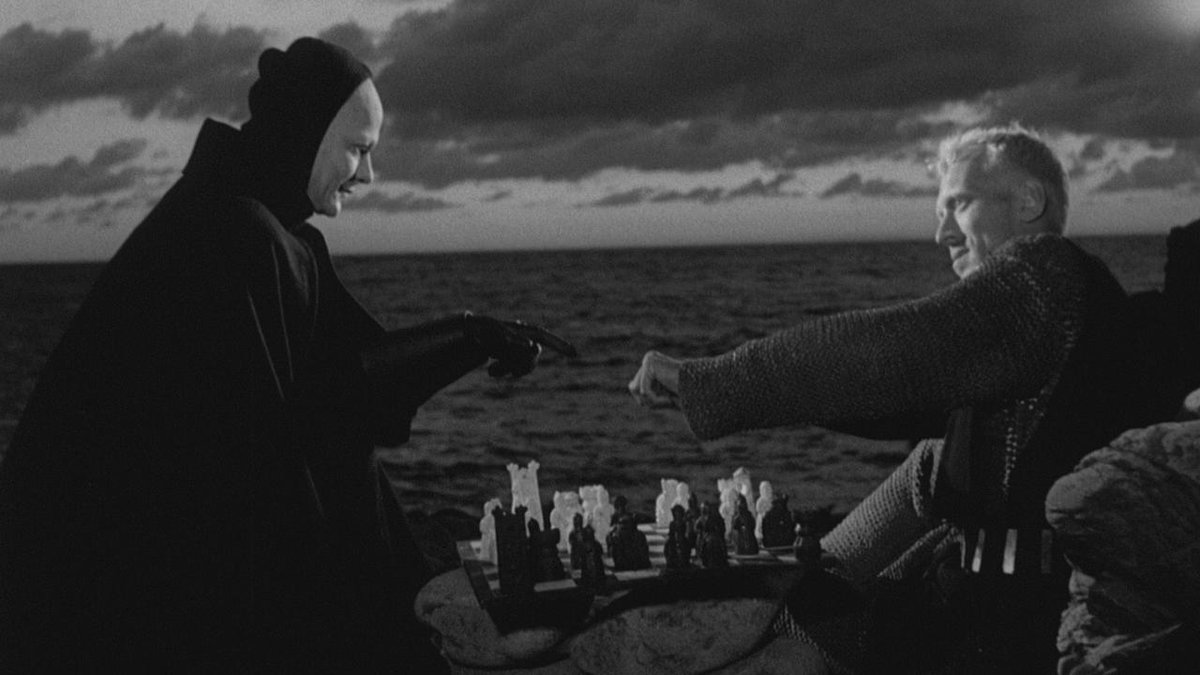 – Mutsuz görünüyorsun?
+ Canımı sıkan biriyleyim.
– Kim?
+ Kendim.

The Seventh Seal (1957) / Ingmar Bergman