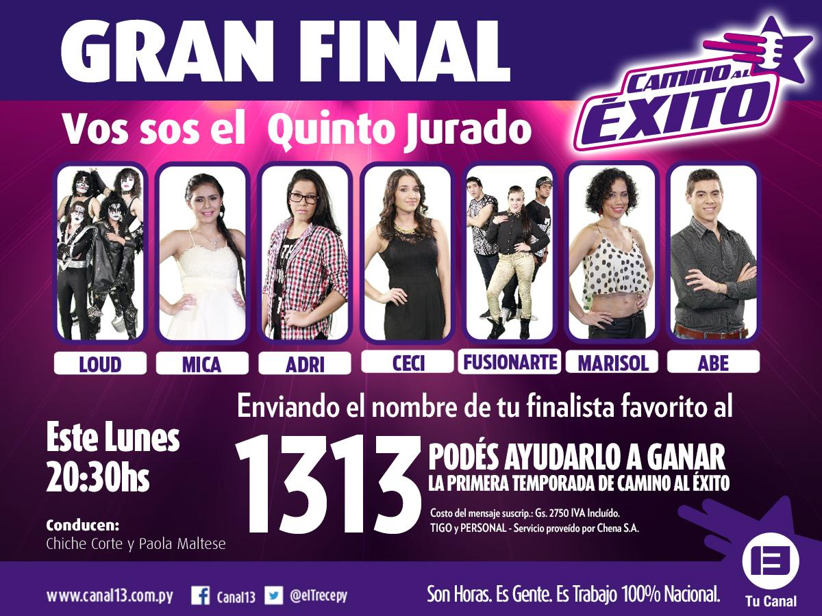 Este lunes es la [Gran Final] de #CaminoAlÉxito y VOS, 🆘 EL QUINTO [JURADO]