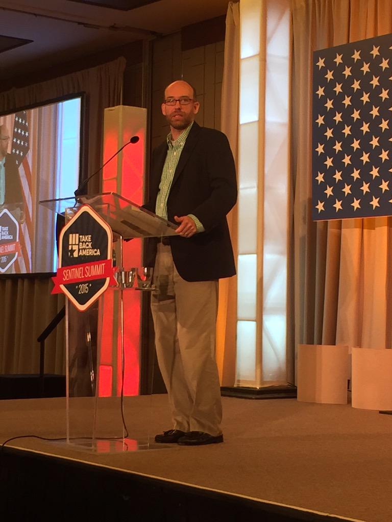 TerriGreenUSA's tweet photo. @russvought introducing @1stbornAmerican for the opening prayer at the #SentinelSummit2015 http://t.co/48PyEE2EjU