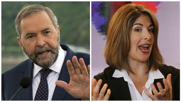 CBCPolitics's tweet photo. Naomi Klein has a message for Tom Mulcair: Keep the oilsands in the ground. http://t.co/FG5pz7qNoH http://t.co/GrTtfj7ve4